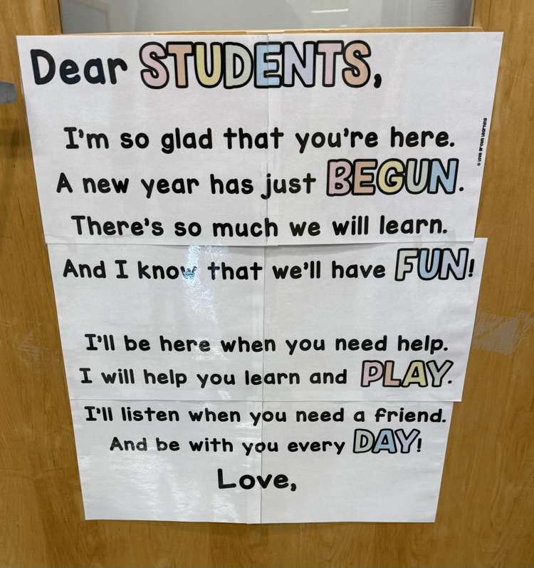 letter to students