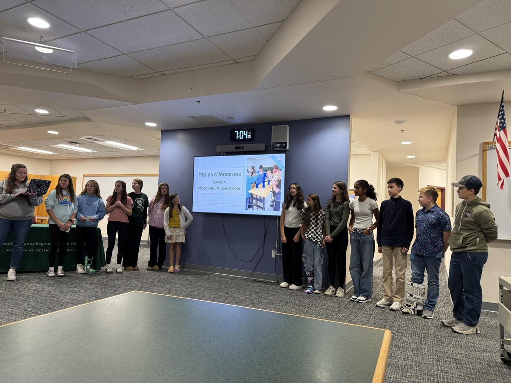 Miscoe Hill MS Students Present to School Committee on Design and Modeling Project