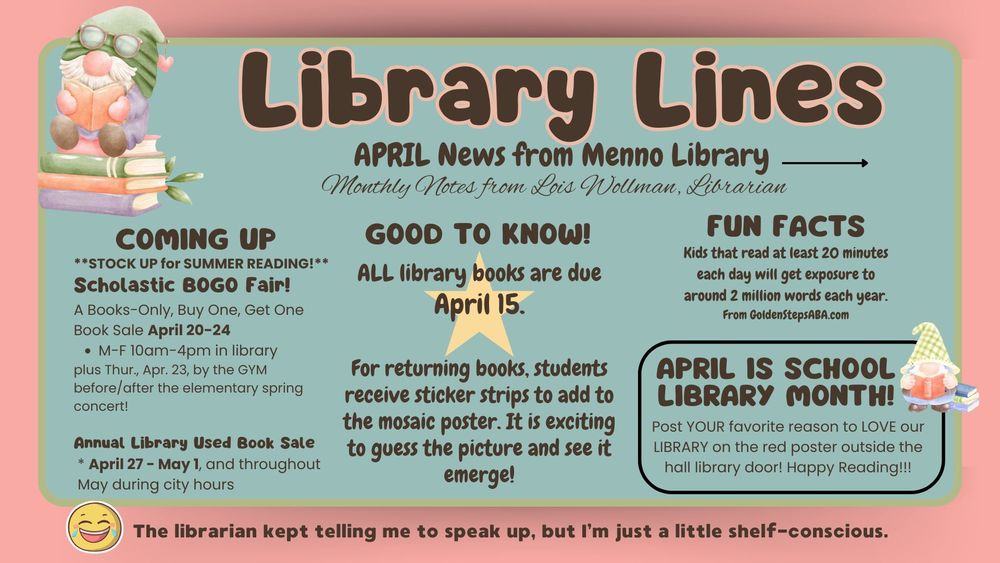 April Library Lines