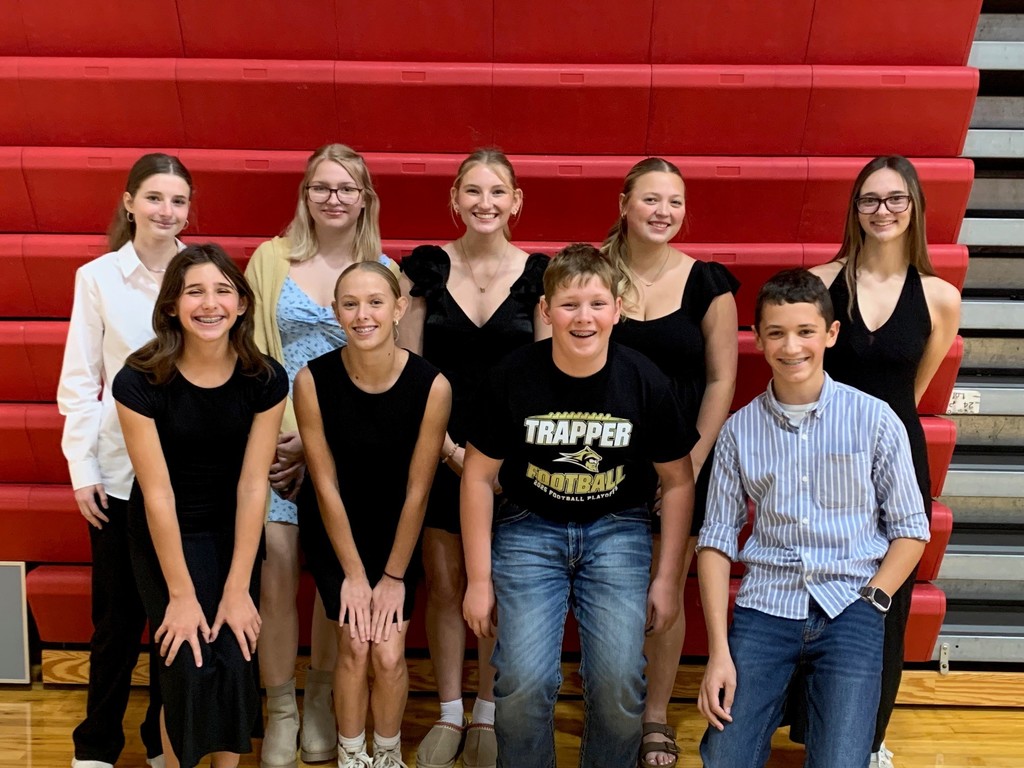 The team (back l to r) Taylor, Fallon, Elly, Bailey, and Lilly. Front (l to r) Audrey, Ervin, Trent, and Egan. (Missing: Ella, Adie, Zoe, and Ivana)