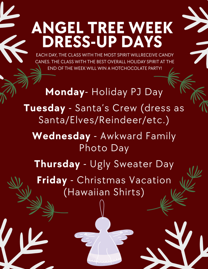 Angel Tree Week Dress Up Days