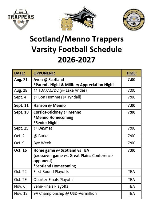 2026 varsity football schedule