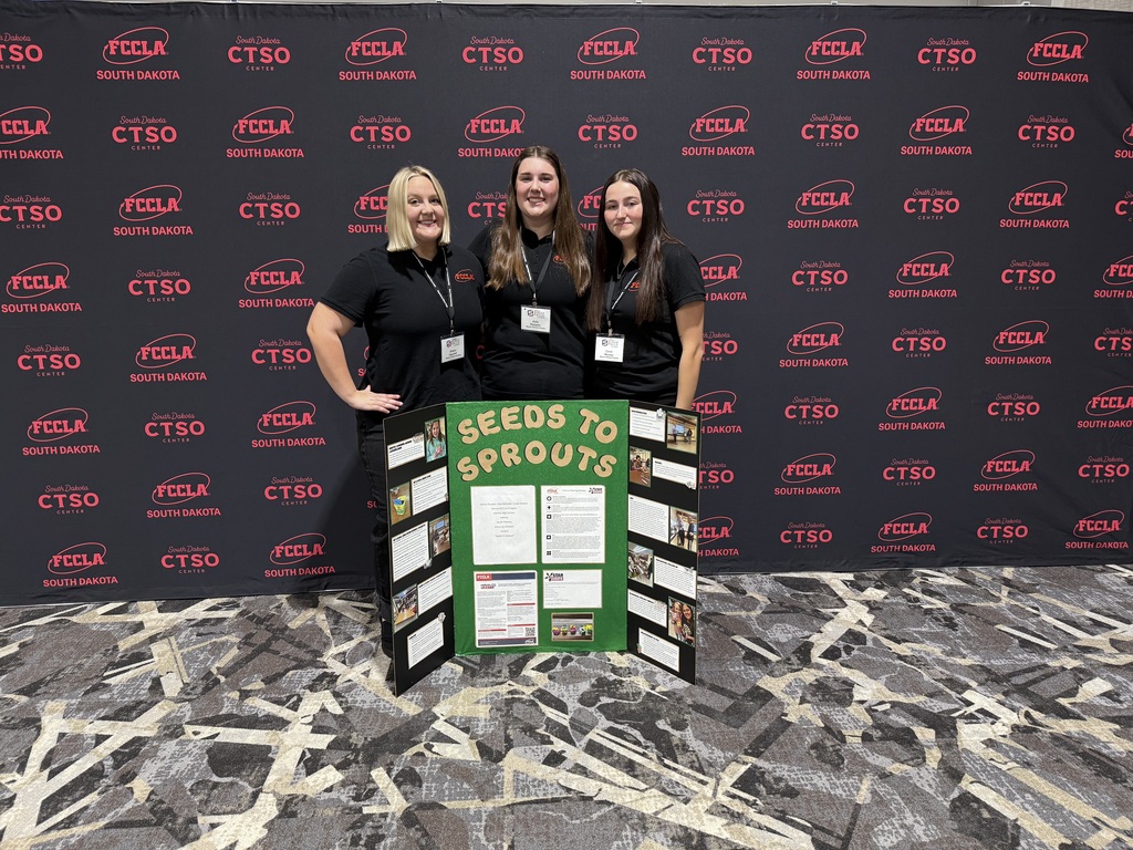 Grace, Adie and Carol with their project board. 2nd Place - National Qualifiers!