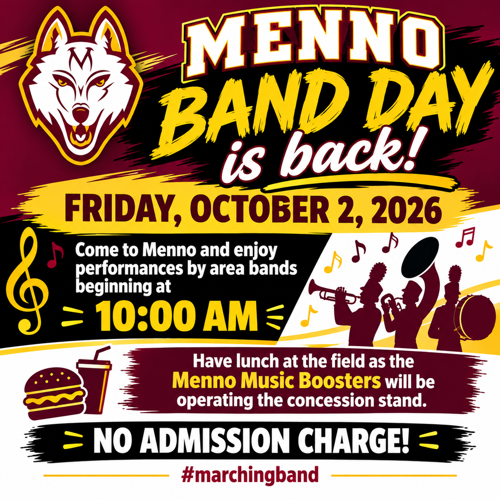 Menno Band Day October 2, 2026 10 am start