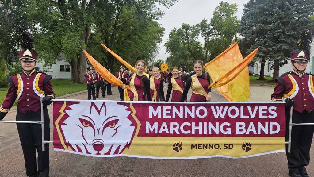 banner holders and color guard members