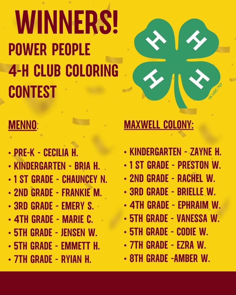 4-H winners