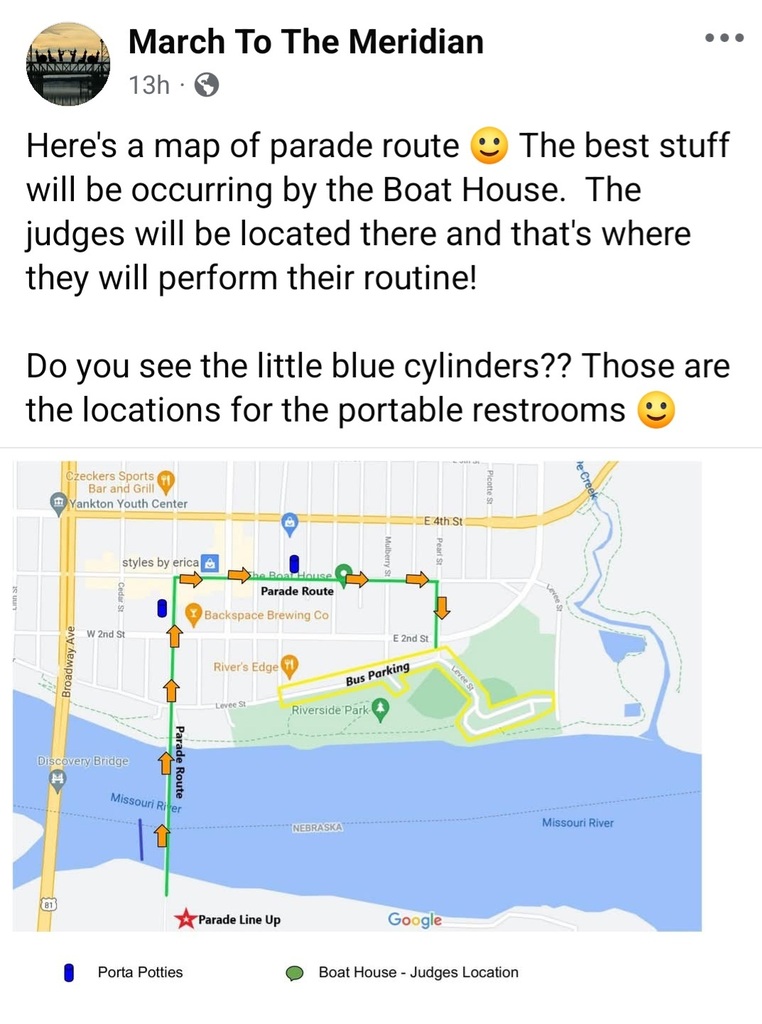 map of parade route