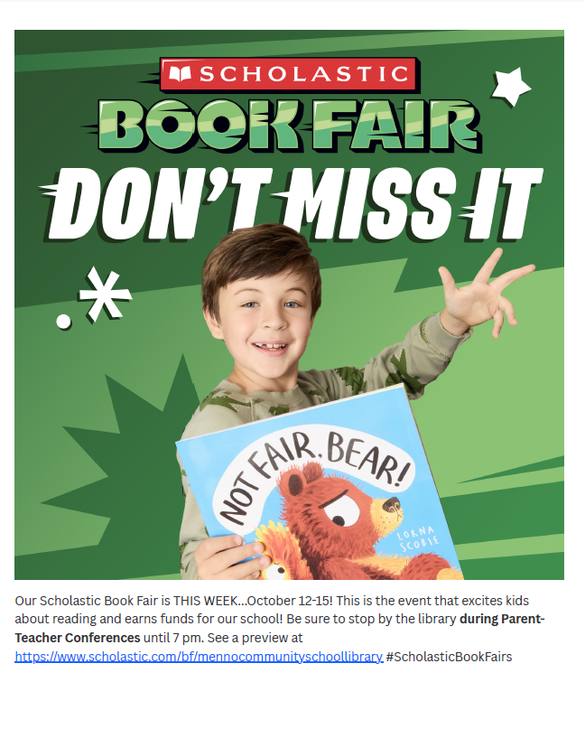 book fair October 12-15, 2026