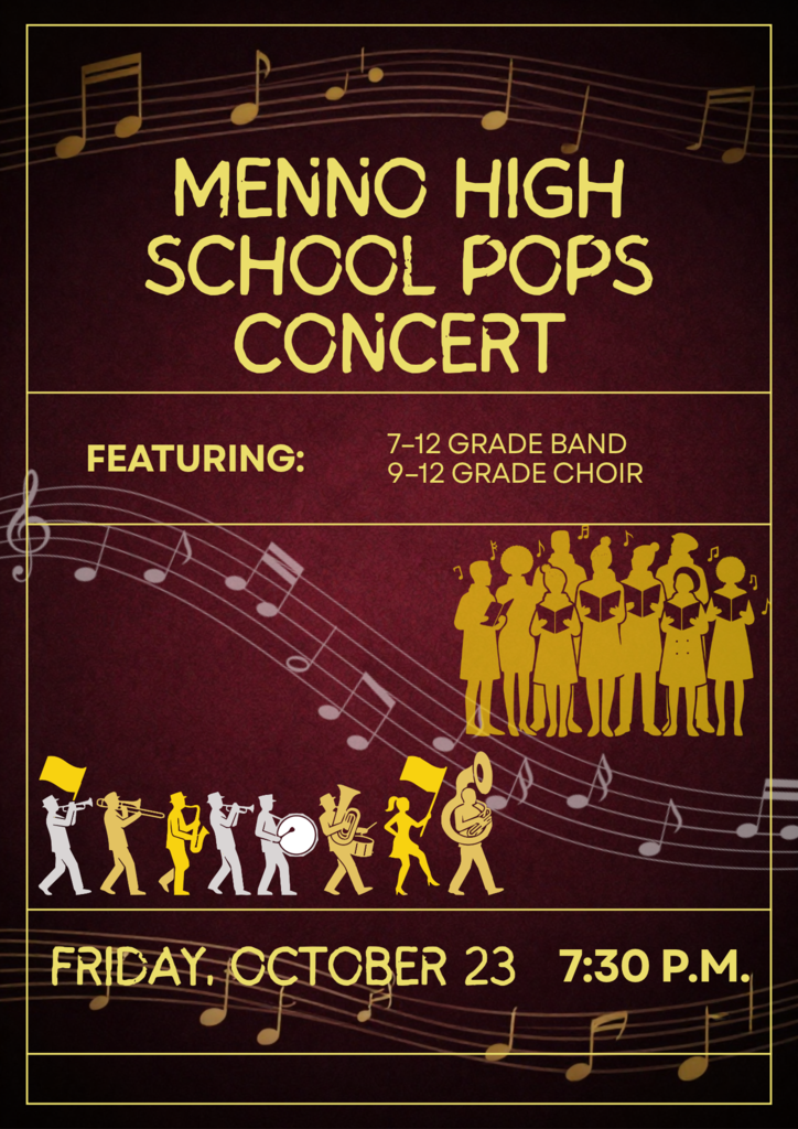 Menno Pops concert flyer