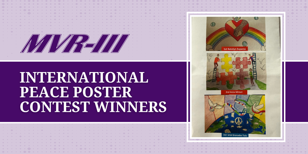 International Peace Poster Contest Winners with drawings.