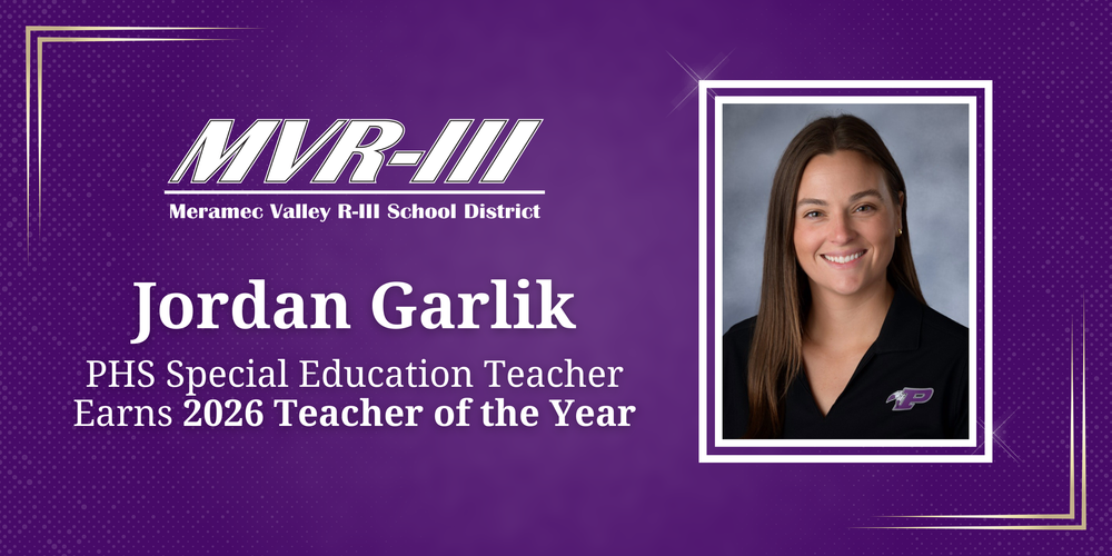 PHS special education teacher, Jordan Garlik, earns 2026 teacher of the year.