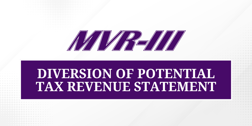“MVR-II” above the title “Diversion of Potential Tax Revenue Statement.”