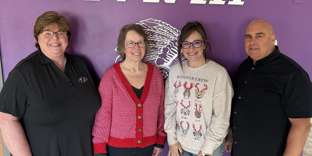 Photo shows Finance Department which is being recognized for receiving a Top Financial Rating 