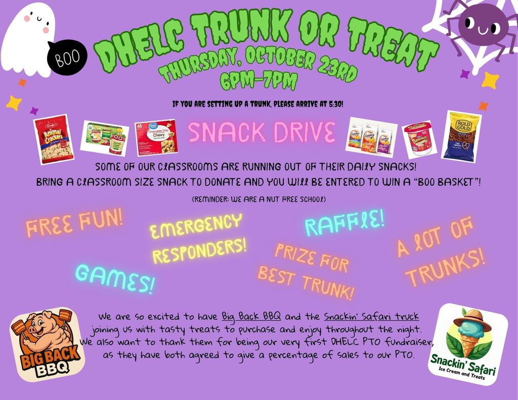Join us tomorrow for Trunk or Treat!!!