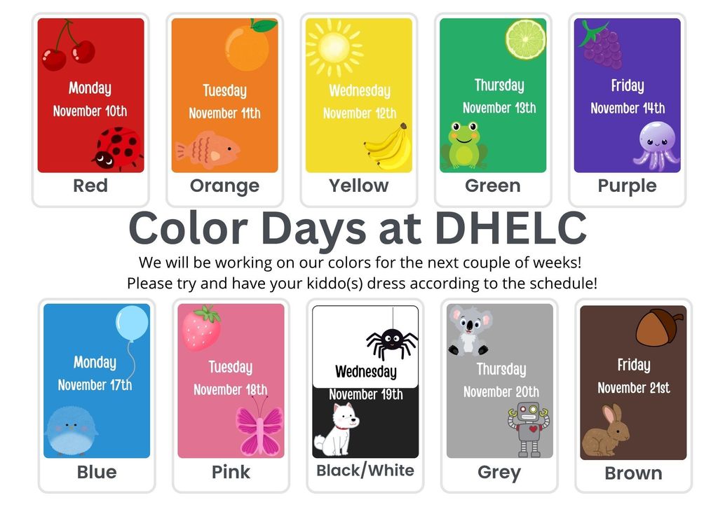 Happy Color Days at DHELC!!!!