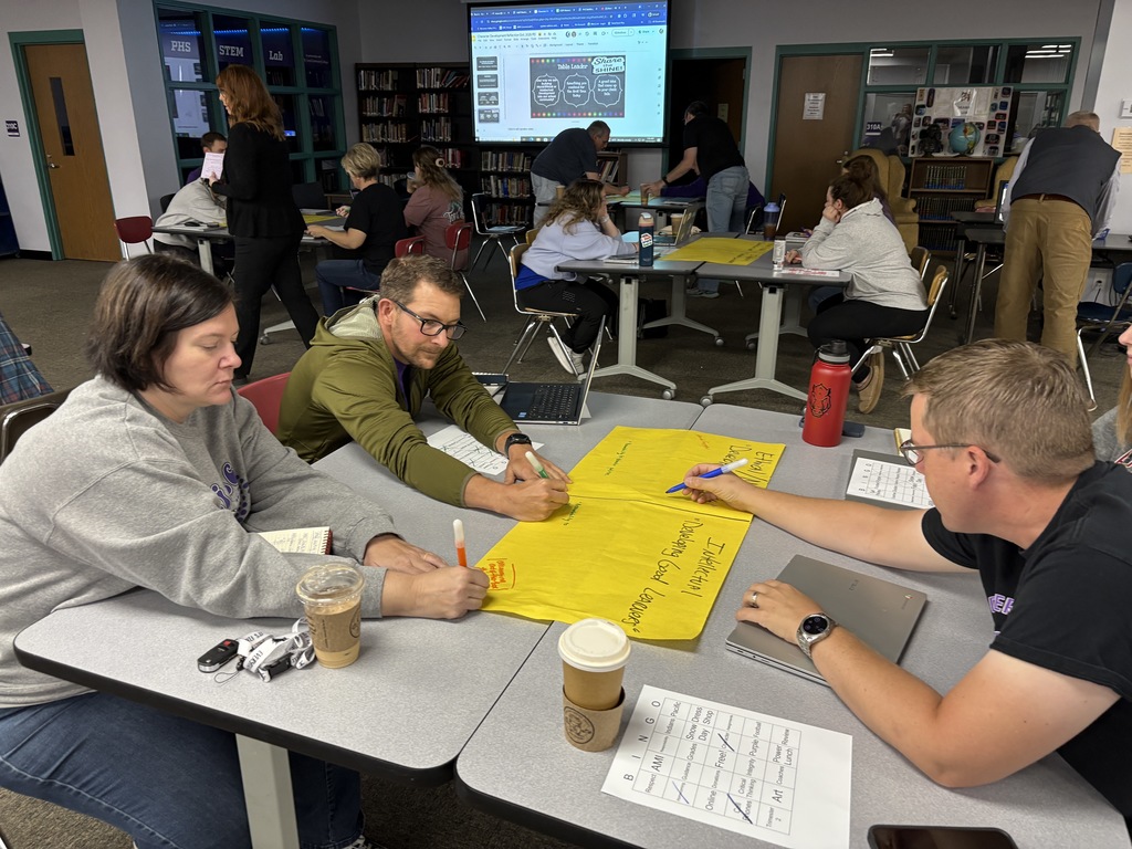 Photo shows staff members involved in professional learning 
