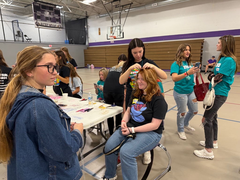 Hair fashion in school colors