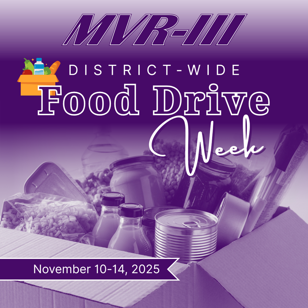 Graphic shows this week marks the District-wide Food Drive 