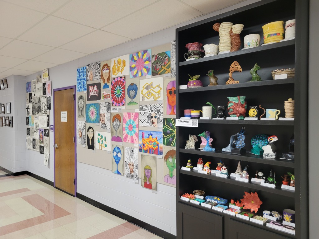 Photo shows the work on display from the PHS Fall Art Show