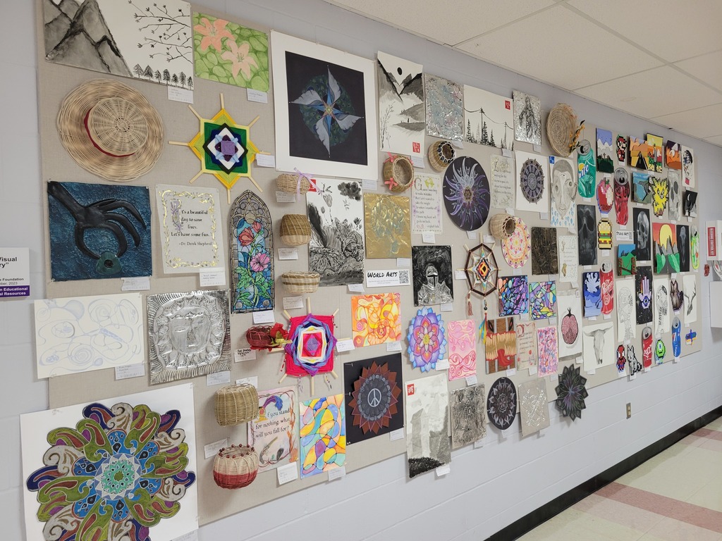 Photo shows the work on display from the PHS Fall Art Show