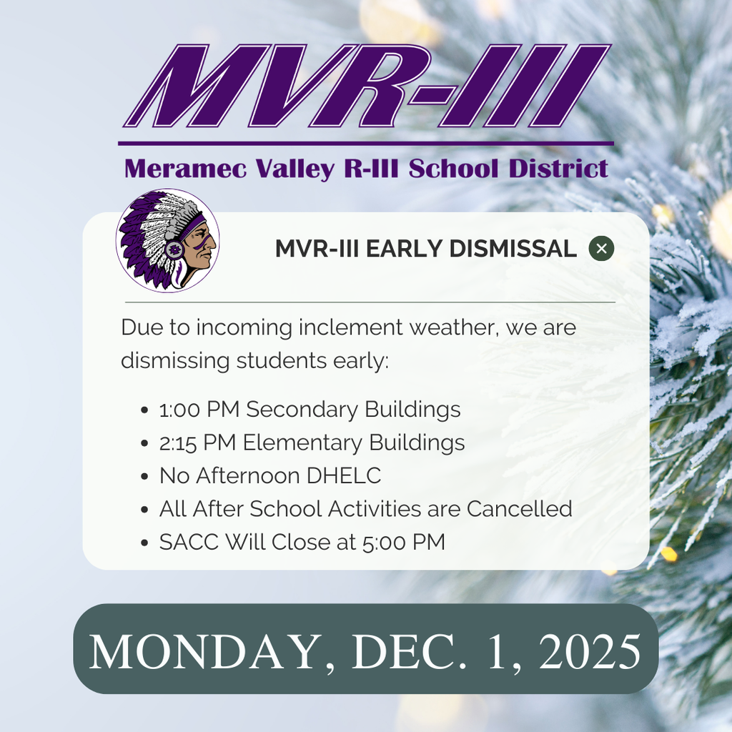 MVR-III Early Dismissal - Dec. 1, 2025