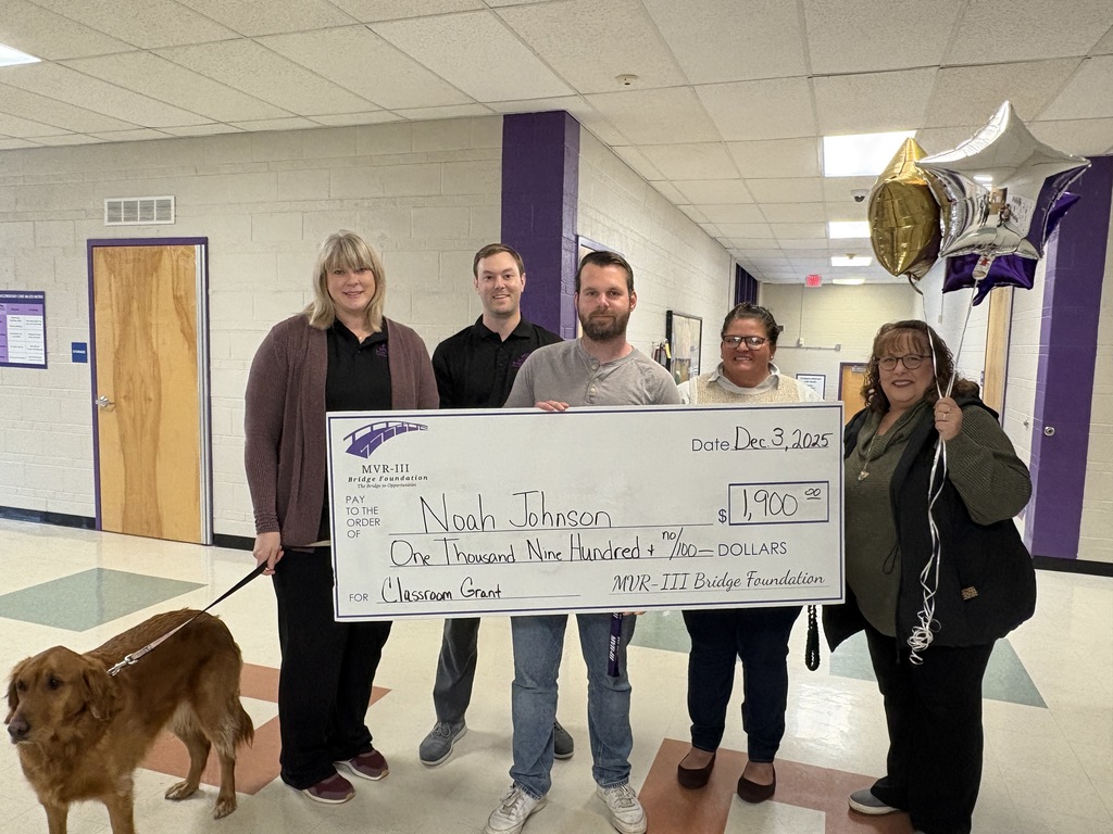 Photo shows a grant recipient from the MVR-III Bridge Foundation