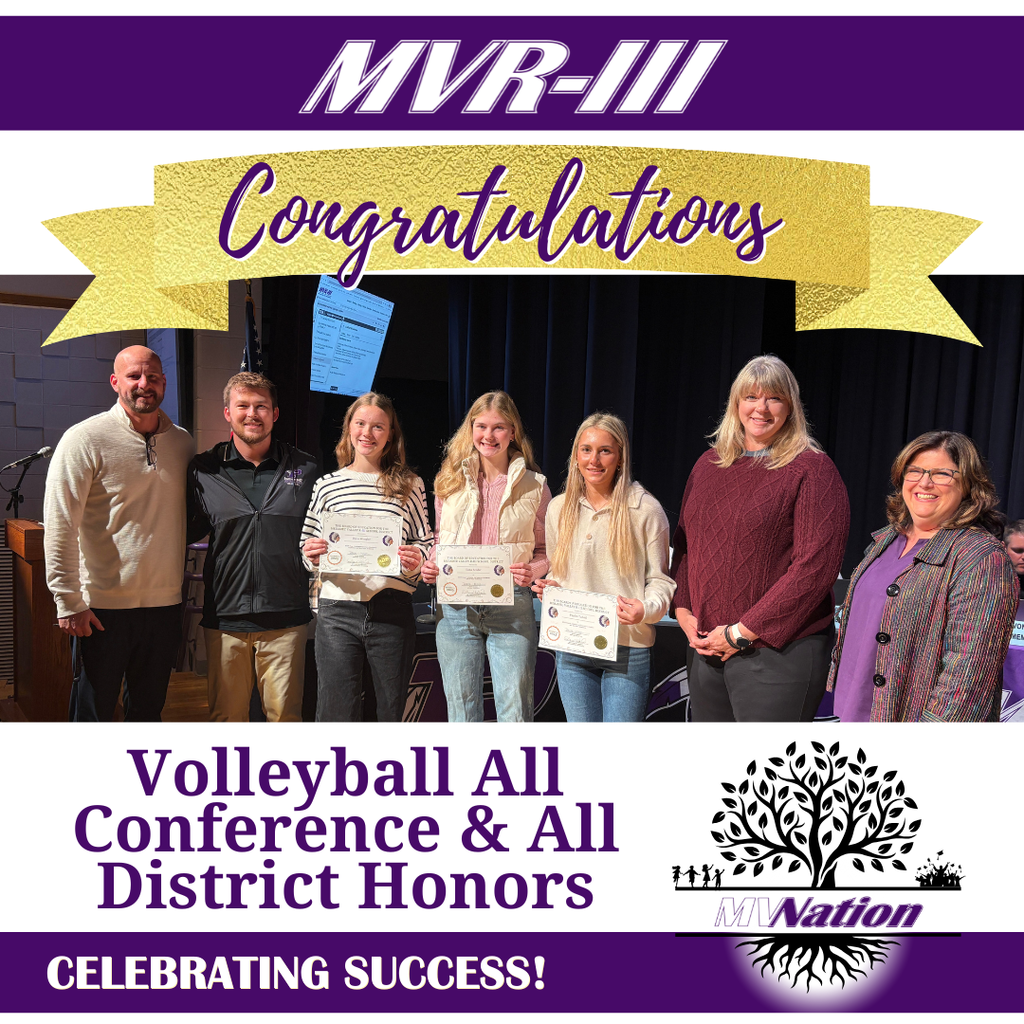 The photo recognizes several PHS volleyball players who earned All Conference and All District honors this season