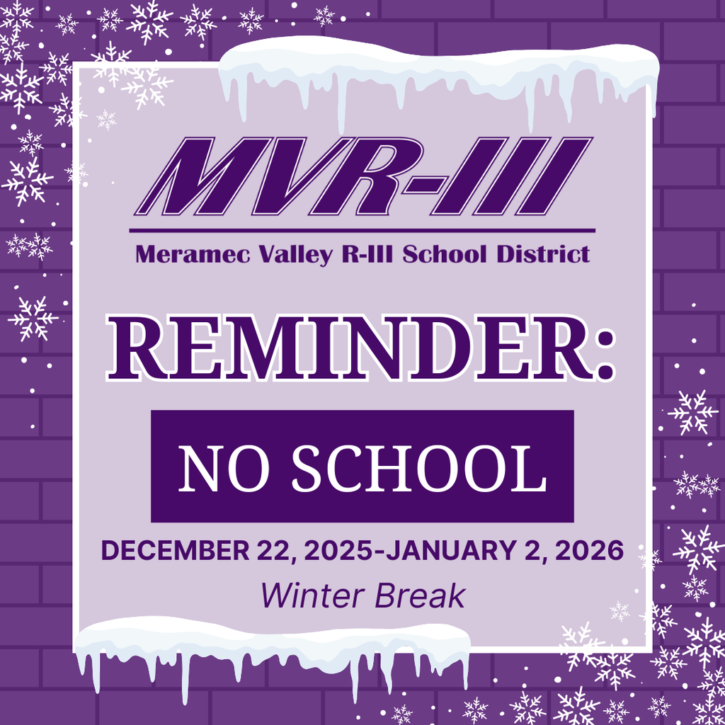 Graphic shows there's no school for Winter Break 