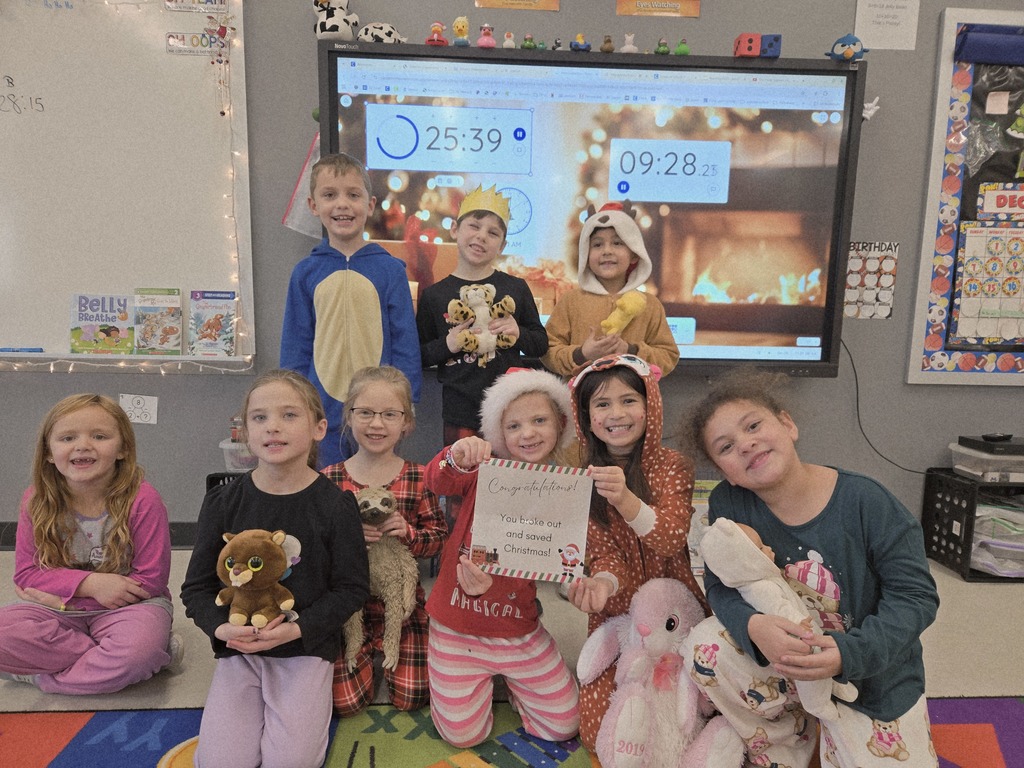 The photo shows Zitzman Elementary students recently helping the Polar Express reach the North Pole by working collaboratively through an activity