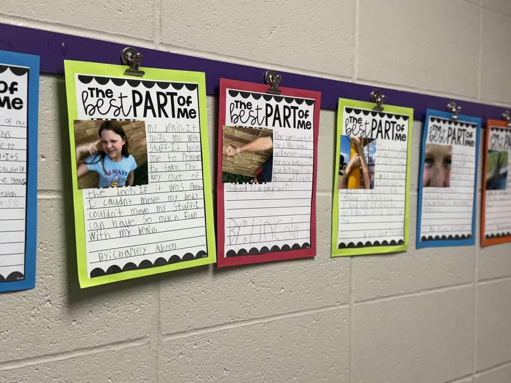 The photo shows how Zitzman Elementary 3rd and 4th grade students are practicing their writing skills