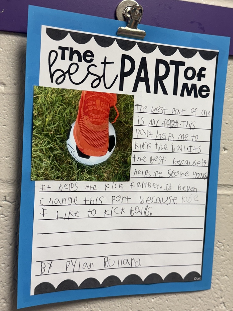 The photo shows how Zitzman Elementary 3rd and 4th grade students are practicing their writing skills