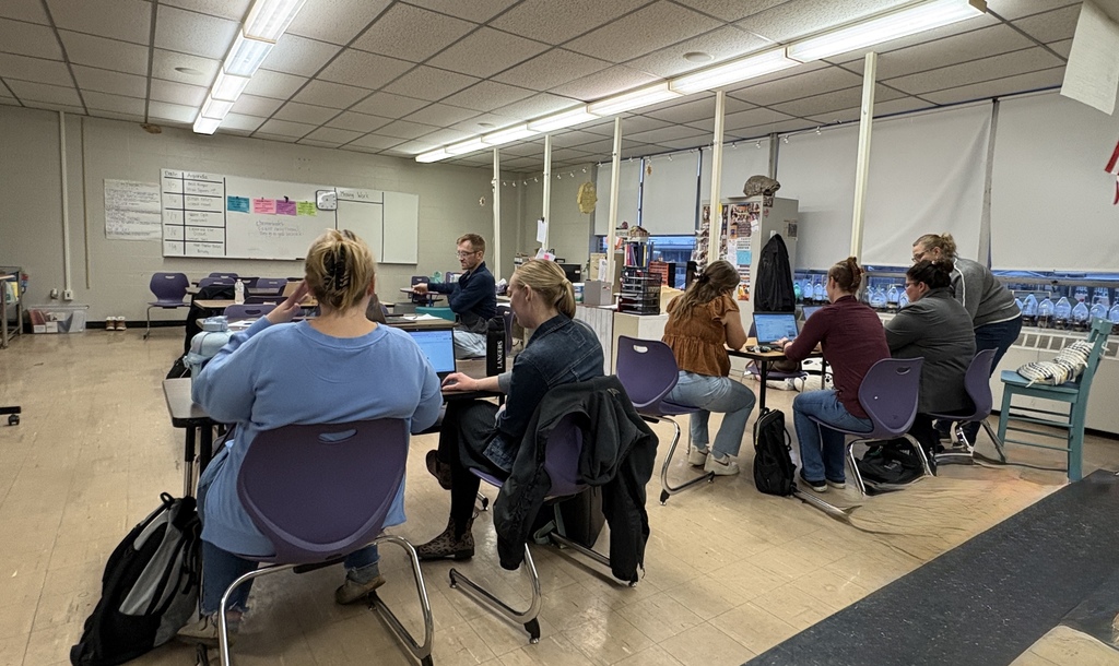 Teachers participating in professional development