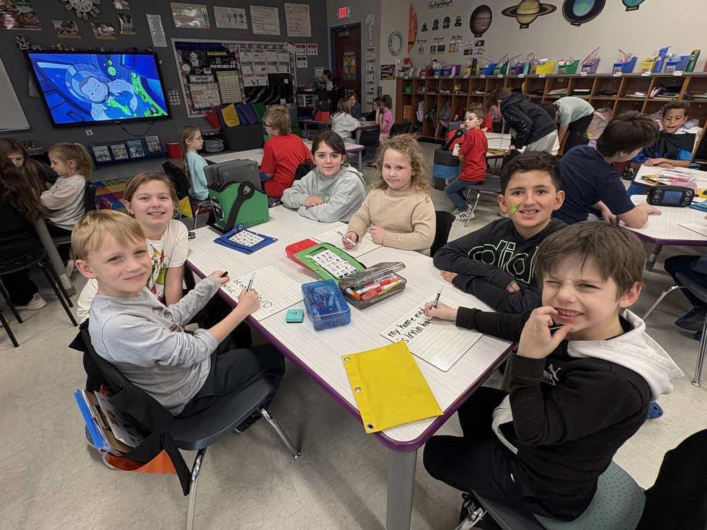 Students participating in a new year activity