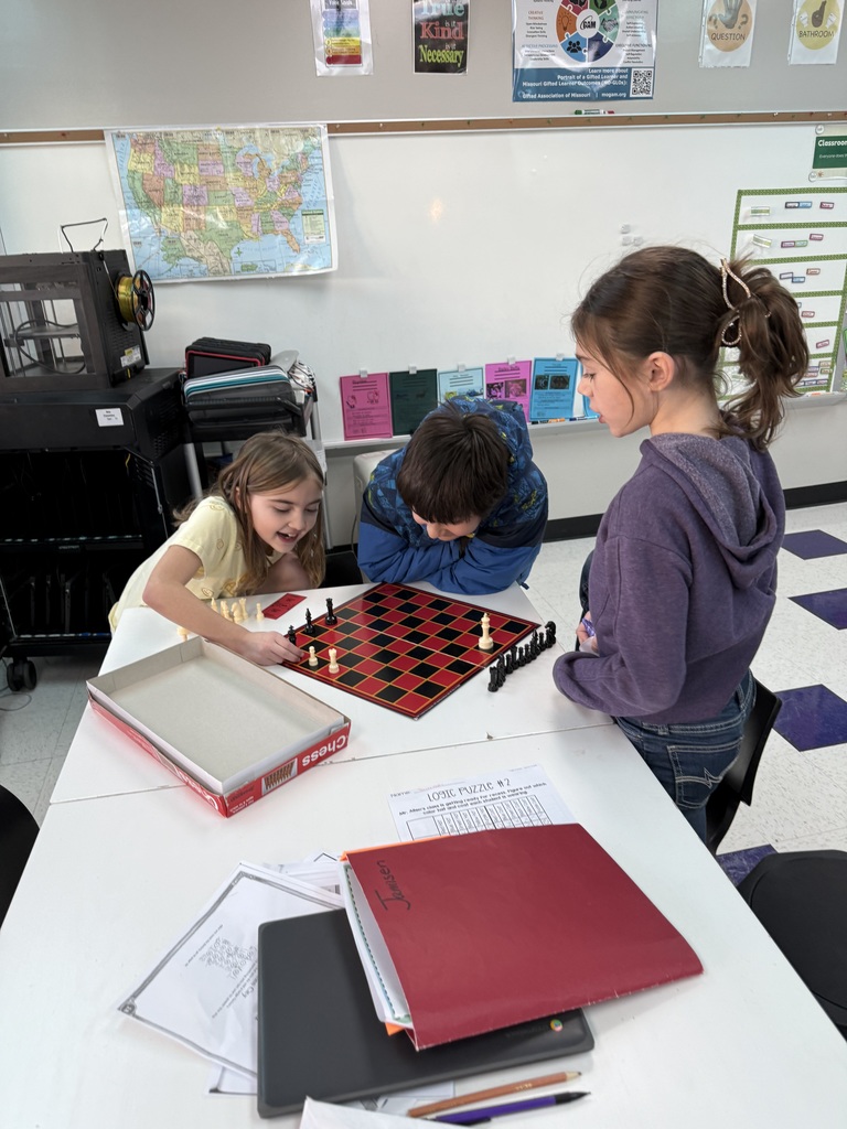 Students playing Chess games