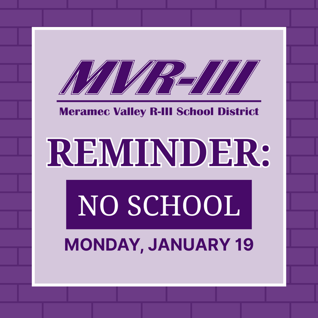 Reminder: No School on Monday, January 19.