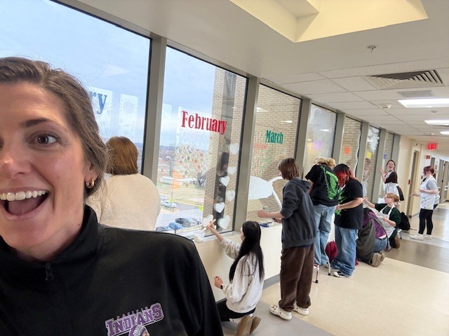 Painted windows by month.