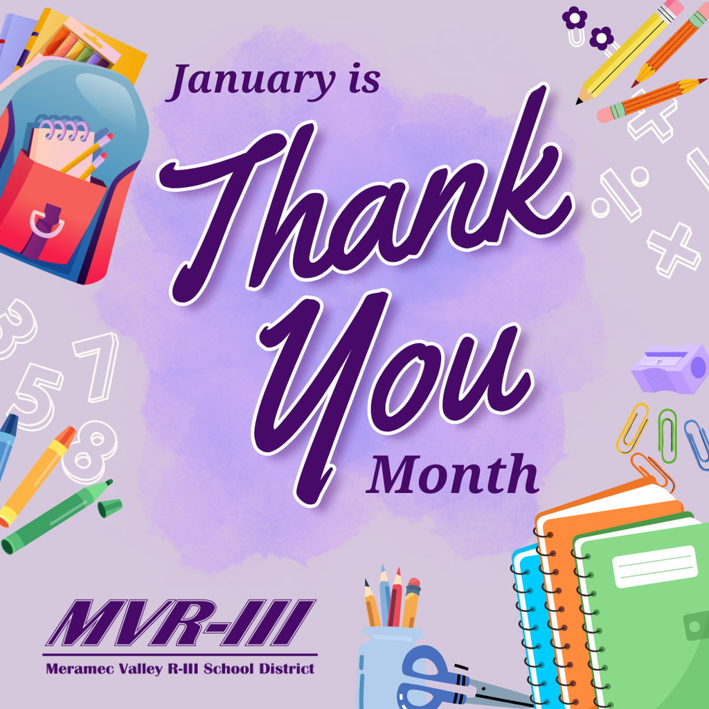 January is Thank You Month graphic.