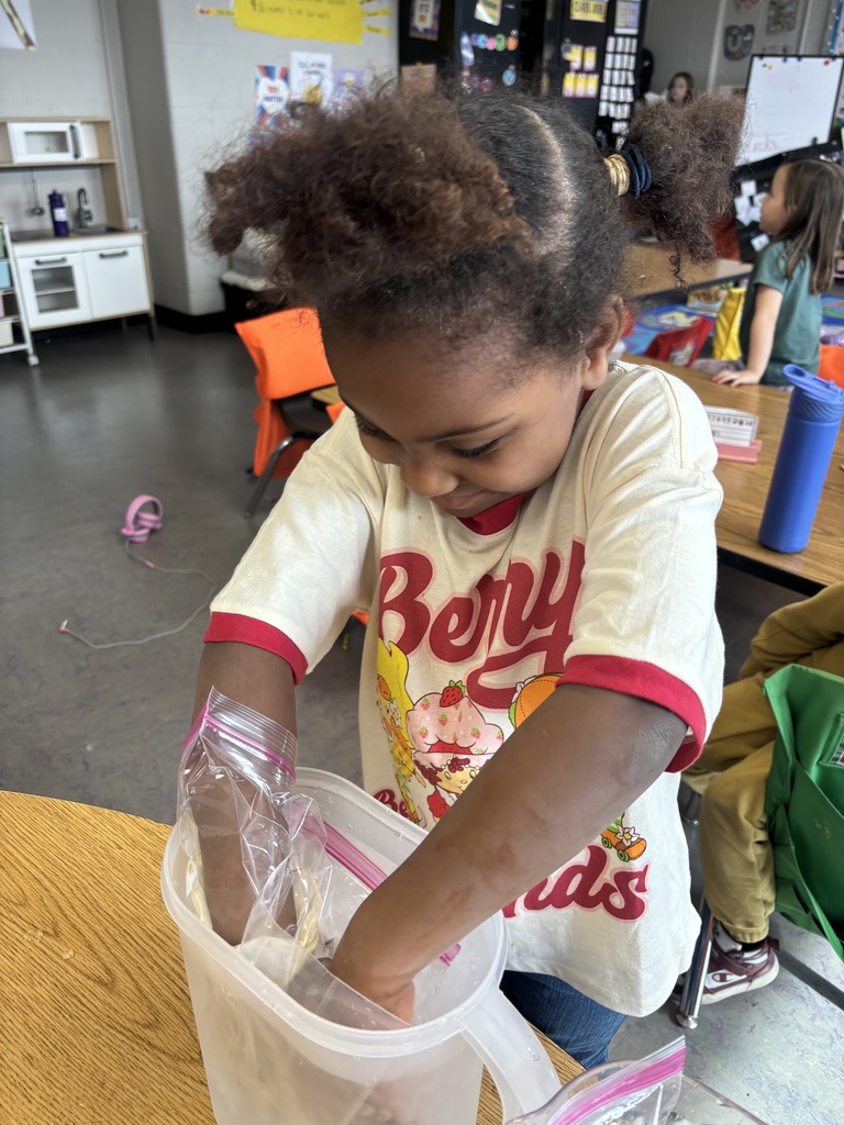 Students using a “blubber” layer by placing one hand in a glove inside a sealed bag.