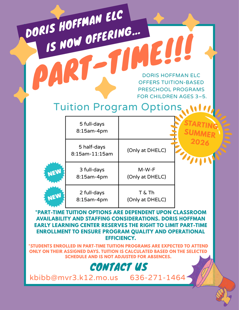 We are so excited to now be offering part-time enrollment!