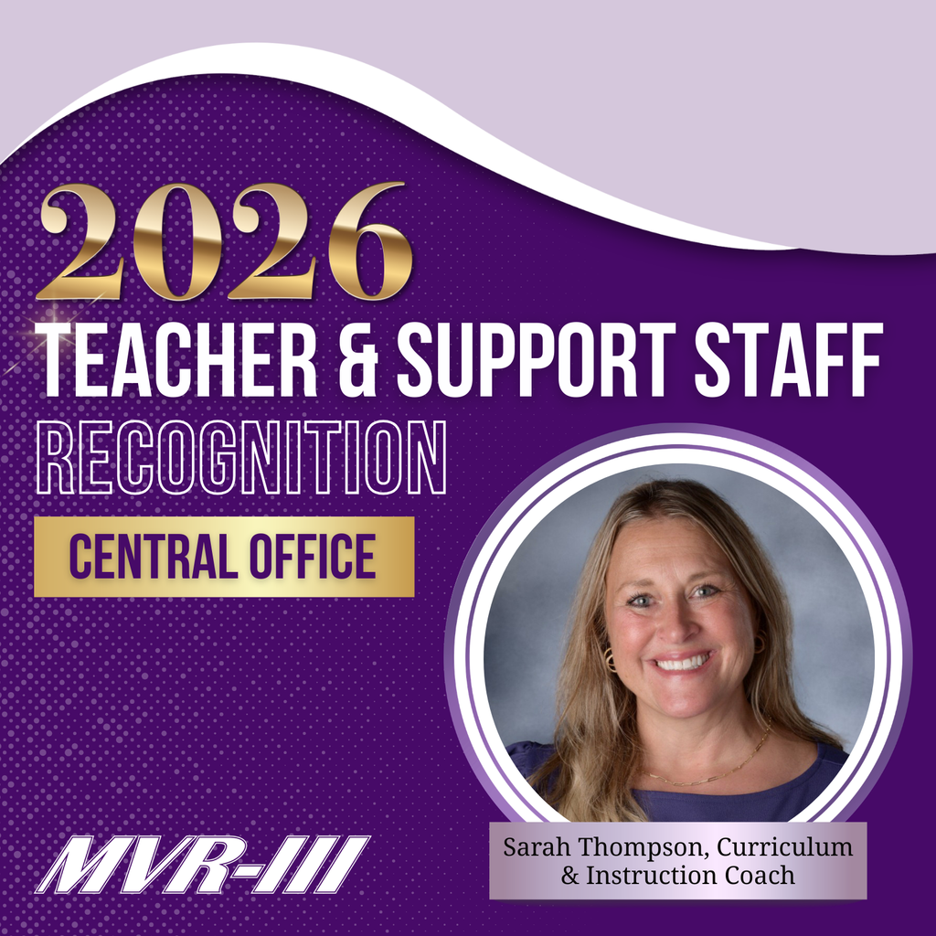 2026 Teacher & Support Staff Recognition for Central Office with portrait and title.
