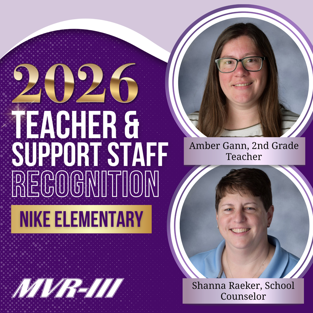 2026 Teacher & Support Staff Recognition for Nike Elementary with portraits and titles.