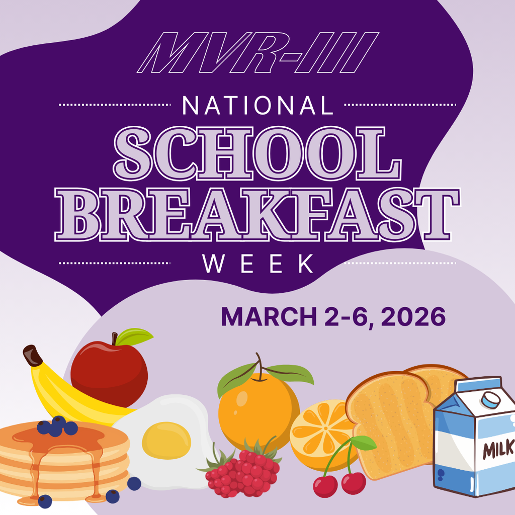 National School Breakfast Week, March  2 to 6, 2026. 