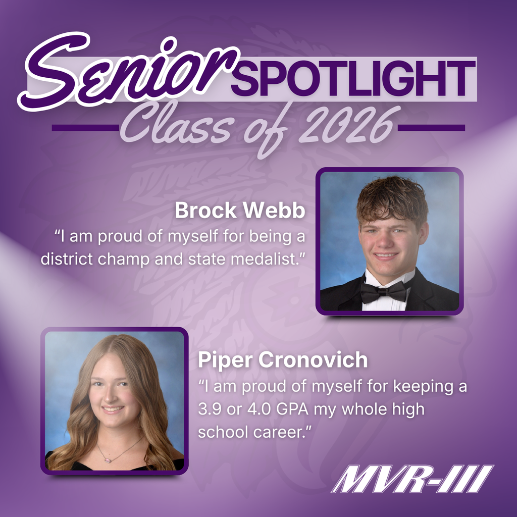 Senior Spotlights Brock Webb and Piper Cronovich.