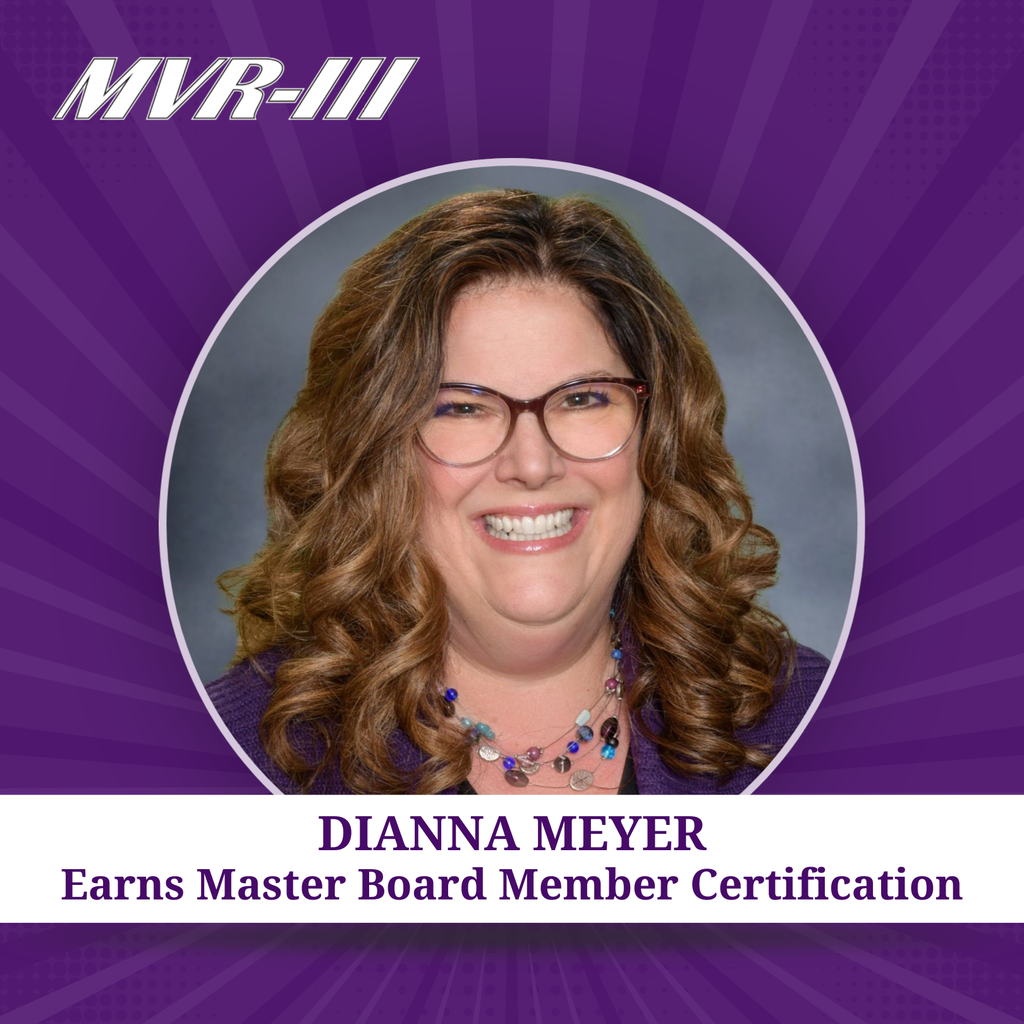 MVR-III logo with purple background and Dianna Meyer photo.