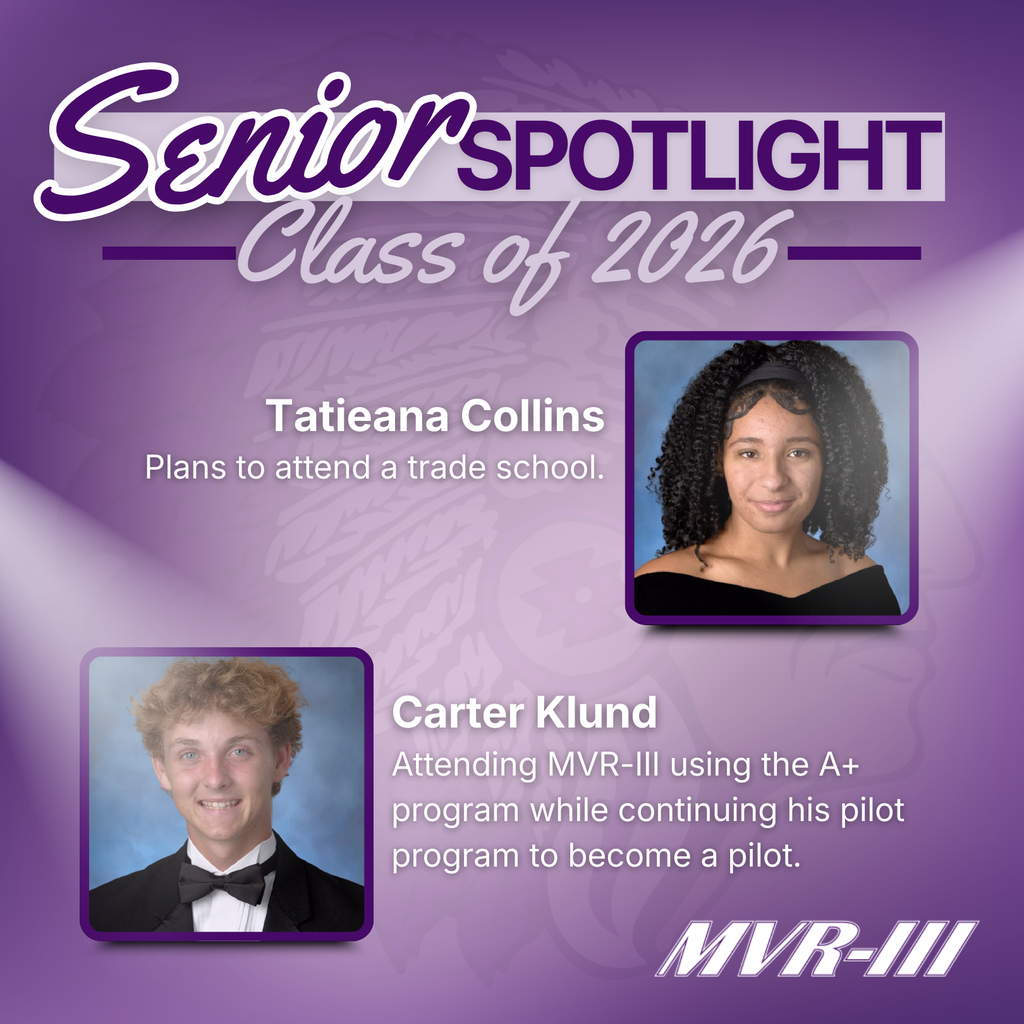 Senior Spotlights Tatieana Collins and Carter Klund.
