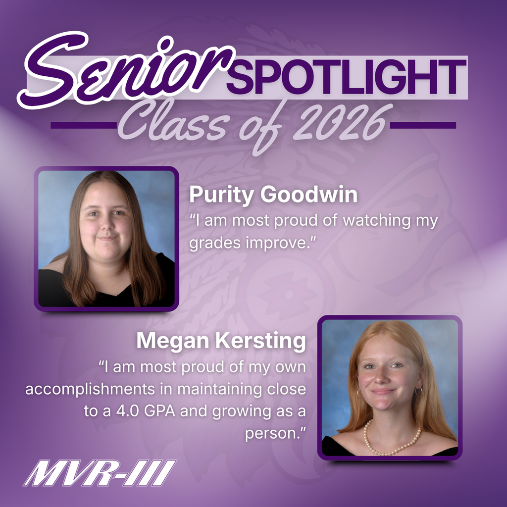 Senior spotlights Purity Goodwin and Megan Kersting.