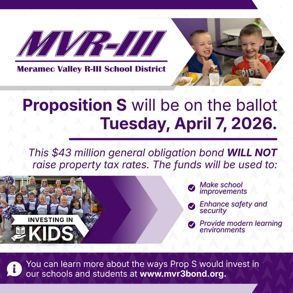Proposition S vote on April 7, 2026, with photos of students and notes on funding school improvements and safety.