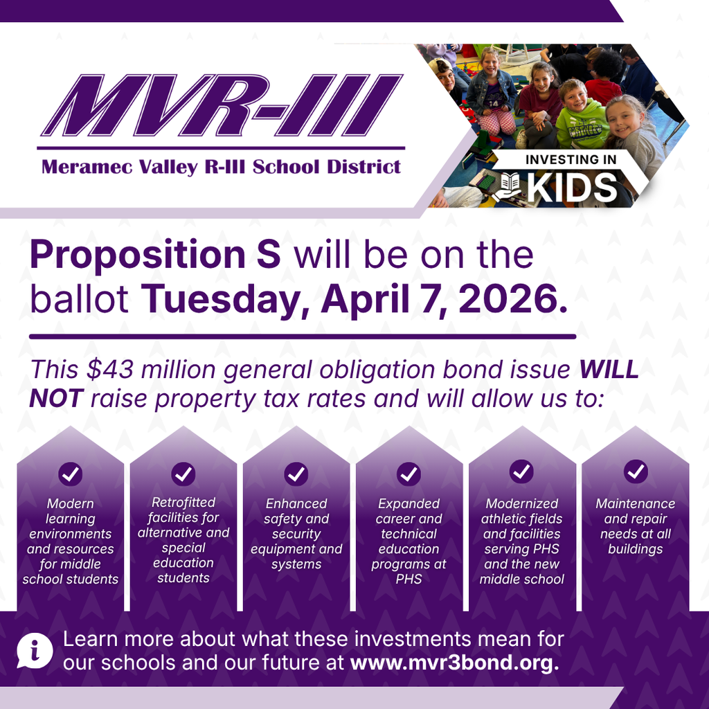 Proposition S vote on April 7, 2026, with photos of students and notes on funding school improvements and safety.