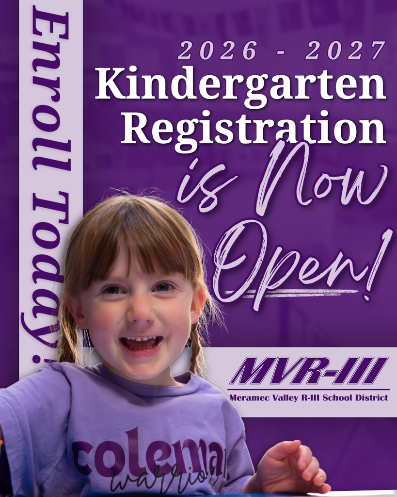 2026-2027 Kindergarten Registration is now open at MVR-III School District. Enroll today!