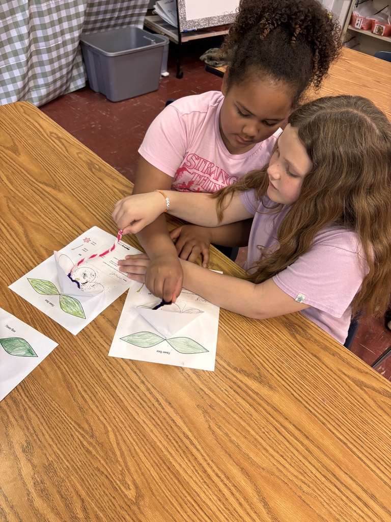 Two students work together at a desk.